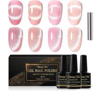Vernis Semi Permanent Nacré, 5 Couleurs Rose Violet Cyan Scintillant Perle Effet Gel Uv Semi Permanent Soak Off Uv/Led Vernis À Ongles Pour Salon De Manucure Diy Home, 8ml