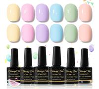 Vernis Semi Permanent Nacré, 5 Couleurs Rose Violet Cyan Scintillant Perle Effet Gel Uv Semi Permanent Soak Off Uv/Led Vernis À Ongles Pour Salon De Manucure Diy Home, 8ml