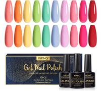 Vernis Semi Permanent Neon,10 Couleurs Orange Jaune Rose Rouge Bleu Vert Vernis Gel Uv Semi Permanent,Rainbow D'été Vernis À Ongles Pour Débutant Cadeaux Diy Nail Art, 8 Ml