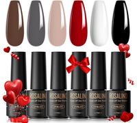 Vernis Semi Permanent Nude,6 Couleurs Mini Marron Pastel Naturel Nude Beige Abricot Rose Nue Le Brun Vernis À Ongles Soak Off Uv Led Gel Nail Polish