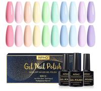 Vernis Semi Permanent Pastel,10 Couleurs Macaron Rose Jaune Vert Bleu Violet Vernis Gel UV Semi Permanent,Printemps D'été