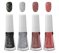 Vernis Semi Permanent Réfléchissant Pailleté 4 Couleurs Sans Lampe Uv Pailleté Vernis À Ongles Gel Brillant Séchage Rapide Vernis À Ongles Lot Pailleté Pour Femmes Diy Nail Art Salon