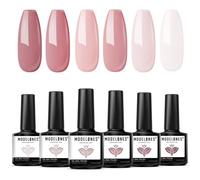Vernis semi-permanent rose nude 6 couleurs, gel UV french manucure set Saint-Valentin nail art design professionnel moderne