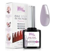 Vernis Semi Permanent UV/Led One Step 12 ml - Gris - Effet Ongles foncés mais très brillants Avec ou Sans Base et Top Coat