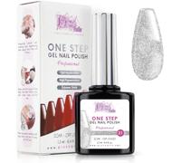 Vernis Semi Permanent Uv/Led One Step 12 Ml - Paillettes Blanche Neige - Semi Permanent Pailleté - Dans Quelques Secondes Avec Ou Sans Base Et Top Coat