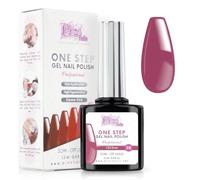 Vernis Semi Permanent UV/Led One Step 12 ml - Vieux Rose - Effet Ongles foncés mais très brillants Avec ou Sans Base et Top Coat