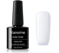 Vernis Semi Permanent Vernis À Ongles Gel Uv/Led, Blanc/Blanc Pur/Blanche Couleur Naturel French Gel White Color Gel Nail Polish Art Soak Off 10ml