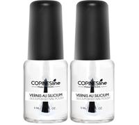 Vernis Silicium Transparent 5ml ● Actifs Fortifiants ● Longue Tenue ● Sans Perturbateurs Endocriniens ● Convient Femmes Enceintes & Vegan (Lot de 2)