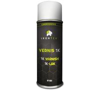 Vernis Transparent Brillant 1K 400ml - IRONTEK | IT132 | Protection UV Anti-Rayures | Acrylique 1K Séchage Rapide | Auto Moto | Formule Professionnelle Carrossier