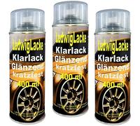 Vernis transparent brillant en spray 3 x 400 ml