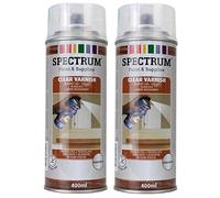 Vernis Transparent lot de 2 Vaporisateur bombes spray Aérosol 2x400ml Bois,Métal,Plastique