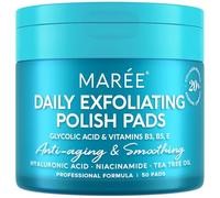 Vernis visage - Tampons exfoliants et nettoyants à l'acide glycolique pour le visage à l'huile d'arbre à thé - Polonais exfoliant et nettoyant avec acide salicylique et vitamines E, B3, B5