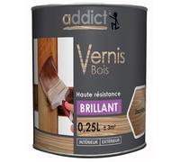 Vernis vitrificateurs - Addict - Bois Brillant 250ml - Finition Brillant - Utilisation Intérieur - Support Bois