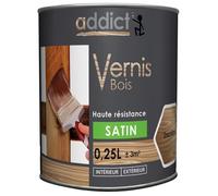 Vernis vitrificateurs - Addict - Satin 250ml - Alkyde - Intérieur - Haute résistance