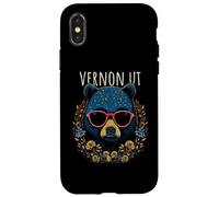 Vernon Utah USA Ours Portant des Lunettes de Soleil et des Fleurs Coque pour iPhone X/XS