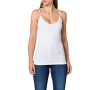 Débardeur spaghetti Regular Fit Col en V Sans manches Longueur regular blanc Blanc M