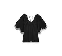 VERO MODA 2/4 V-Neck Top Vmdiana WVN Btq Haut à col en V 2/4, Noir, S Femmes