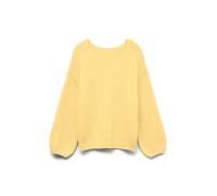 Vero Moda 2way V-Neck Pullover Vmmaybe Ls Pull à col en V 2 Voies Noos, Jaune pâle, XL Femme