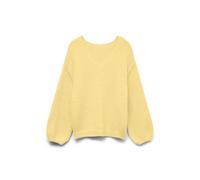 Vero Moda 2way V-Neck Pullover Vmmaybe Ls Pull à col en V 2 Voies Noos, Jaune pâle, XS Femme
