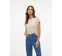 Vero Moda 5715610156980 Chemise Et Haut Tee-Shirt Col Rond Manche Courte Viscose, Polyamide, Elastane - S