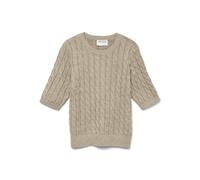 VERO MODA Awlorella Noos Haut à col Rond 2/4, Mélange Naturel., XL