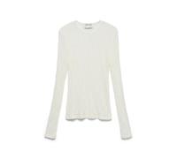 Vero Moda Awtessy LS O-Neck Lace Top Noos, Blanc, S Femme