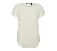 Vero Moda Becca Plain Haut à Manches Courtes, Blanc (Blanc Neige), M