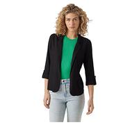 VERO MODA Blazer léger pour Femme avec Manches Trois Quarts Sakko élégant en Tailleur d'affaires, Couleurs:Noir, Taille:XS