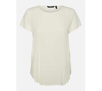 VERO MODA VMBECCA Plain SS Top Noos T-Shirt, Blanc Neige, M Femmes