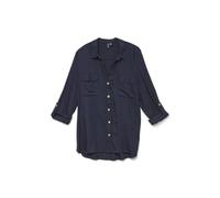 VERO MODA Blouse décontractée à Poches Poitrine pour Femmes en Stretch régulier 3/4 Manches - Haut supérieur