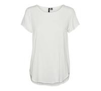 VERO MODA Blouse Femme à Manches Courtes col Rond Coupe Classique, Couleurs:Blanc, Taille:XXL
