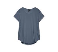 VERO MODA Blouse Femme à Manches Courtes col Rond Coupe Classique, Couleurs:Bleu-2, Taille:XL