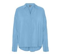 VERO MODA Blouse Oversize en Soie pour Femme Haut décontracté Brillant VMQUEENY, Couleurs:Bleu, Taille:XL