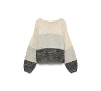 VERO MODA Boatneck Pullover Vmjenna Ls Pull à col Bateau PRM, Crème, L Femme
