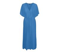 VERO MODA Caftan Vmmenny SS 7/8 WVN GA Noos Robe Longue, Ibiza Blue, XL Femme