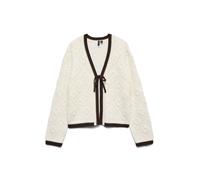 VERO MODA Cardigan 'Becca' noir / blanc, Taille M