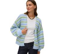 Vero Moda Cardigan VMMaybe ouvert à rayures femme beige/bleu clair/vert clair Taille L