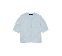 VERO MODA Cardigan 'VMDOFFY INTARSIA' bleu clair / blanc, Taille XS