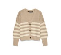 VERO MODA Cardigan 'VMLEA' écru / taupe, Taille M