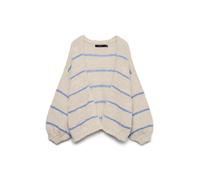 VERO MODA Cardigan 'VMMaybe' bleu clair / blanc cassé, Taille L