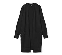 VERO MODA Cardigan Long pour Femme - Coupe Ample - Poches - Manches Longues, Noir, M