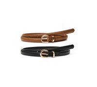 VERO MODA Ceinture 'VMKATJA' cognac / noir, Taille 85