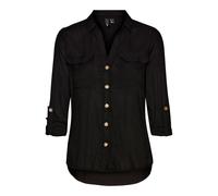 Vero Moda Chemisier VMBUMPY New Noos manches longues Femme Noir Taille L