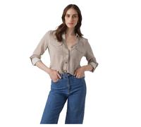 Vero Moda WVN Noos T-Shirt à Manches Longues pour Femme, Lentilles Brunes, L