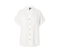 Vero Moda Vmbumpy S/S Shirt WVN GA Noos Chemisier à Manches Courtes, Blanc, M Femme