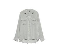 Vero Moda Chemisier décontracté pour Femme avec Poches de Poitrine, Coupe Droite, Stretch, Manches 3/4, Laurel Wreath, L