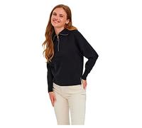 VERO MODA Chemisier féminin à col Haut Fermeture éclair, Noir, XL