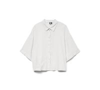VERO MODA Chemisier pour Femme Coupe Ample et boutonnée, Blouse Demi-Manches Femme, Couleurs:Blanc, Taille:XS