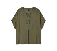 VERO MODA Chemisier 'VMBENTE SS WIDE TOP WVN GA' olive, Taille S