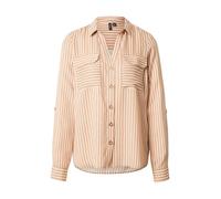 VERO MODA Chemisier 'VMBUMPY' beige foncé / blanc, Taille S